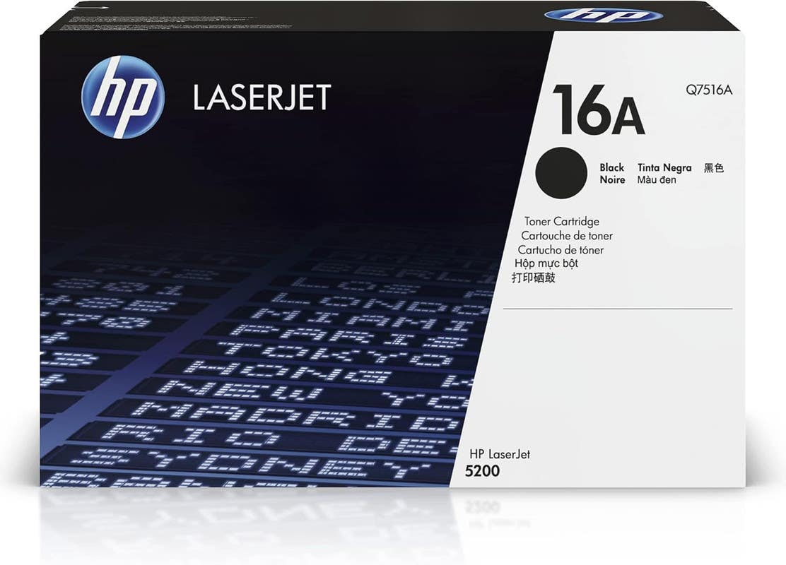 Compatible HP Printer Cartridge, 12,000 Page Yield, Compatible with HP 5200n, 5200tn, 16A - Black Toner