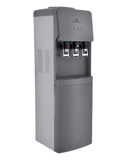 Armadillo Water Dispenser, 3 Taps, Hot - Cold - Room Temperature, Built-in Refrigerator, ARM-WDS-FRI-GRY-0001 - Grey