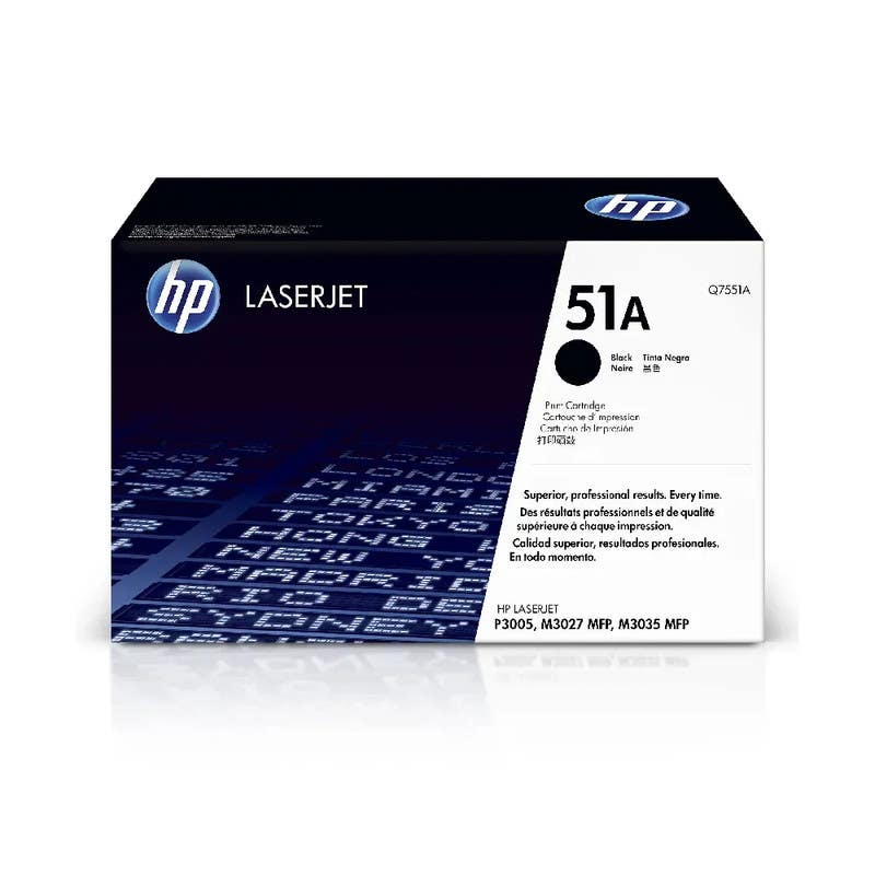 Compatible HP Printer Cartridge, 6,500 Page Yield, Compatible with M3027, M3035. HP LaserJet P3005, 51A - Black Toner