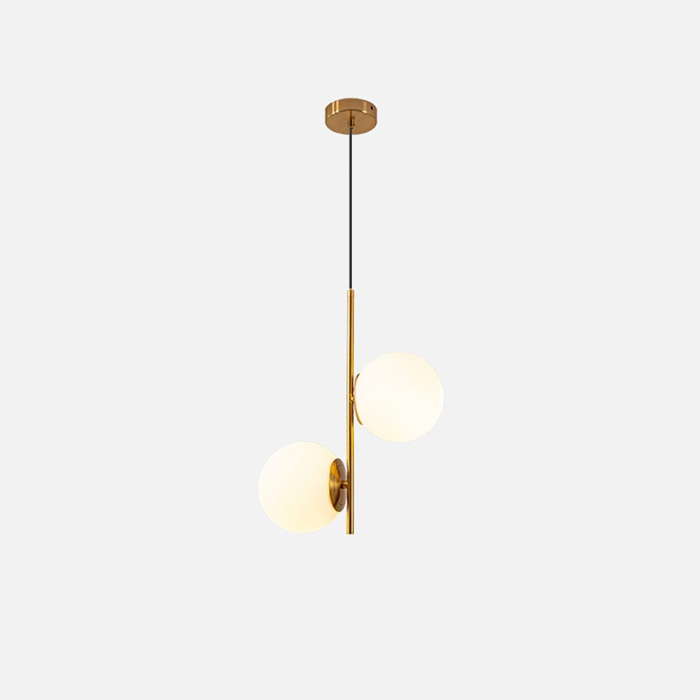 Chandelier Metal Glass, 35×35×100 cm - Gold