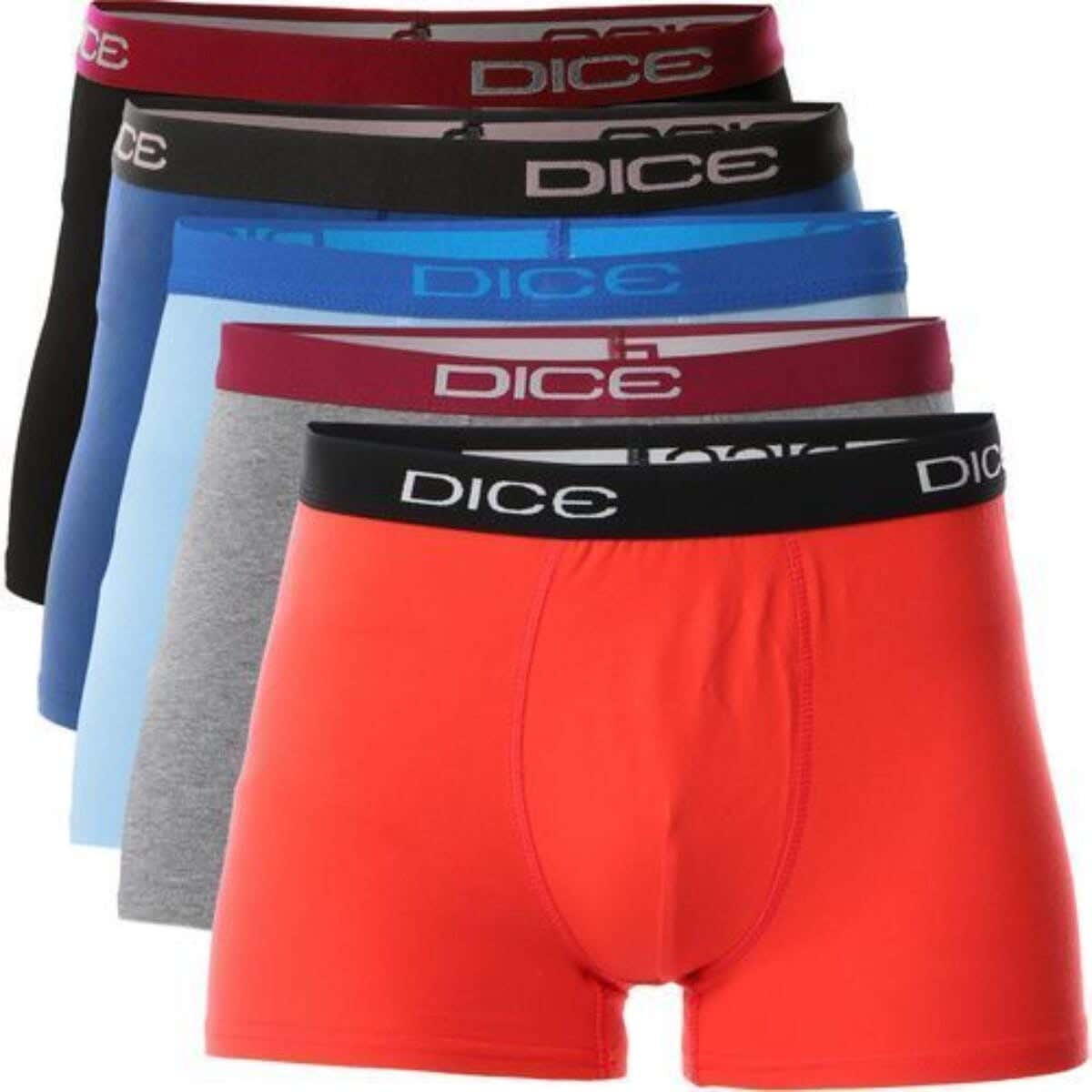Dice Men's Underwear Set, Fabric, 5 Pieces, Size S - Multicolor