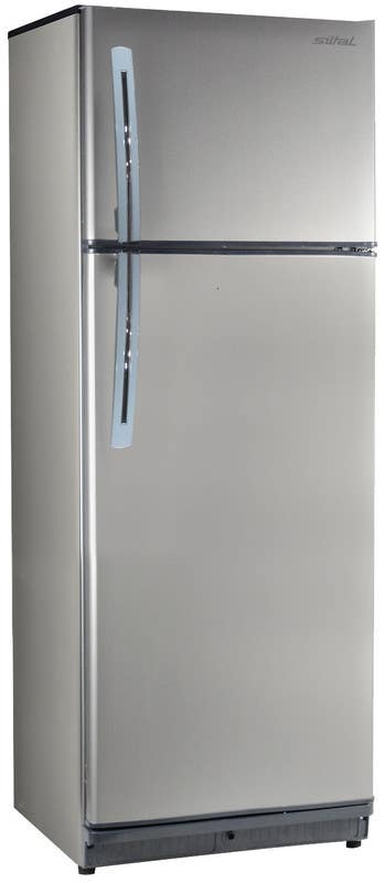 Seltal Deluxe Refrigerator, 12 cu. ft., 2 Doors, Defrost, SR320 - Silver