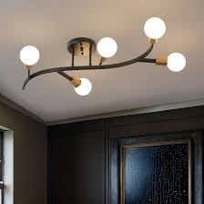 Chandelier Metal, 70×40×30 cm - Gold Black