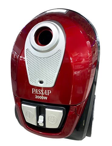 Passap VCB2000 Vacuum Cleaner, 2000 Watt, 3.5 Liter - Red