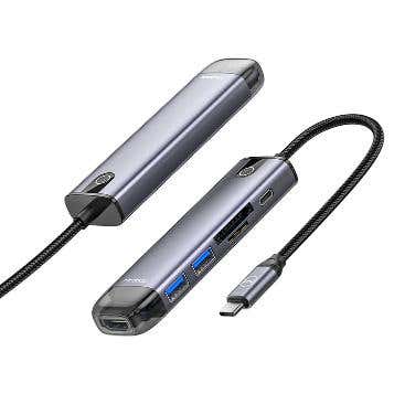 Mcdodo HU-7740 Hub, Type C , 6 in 1, Fast Charging - Black