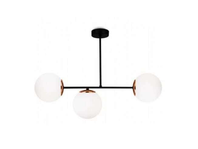 Metal Chandelier With Rust-Resistant Metal Coating, 15 X 80 X 50 Cm - Black Gold