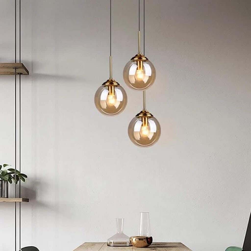 Metal Chandelier Pendant With Rust-Resistant Metal Coating, 40 X 40 X 85 Cm - Gold
