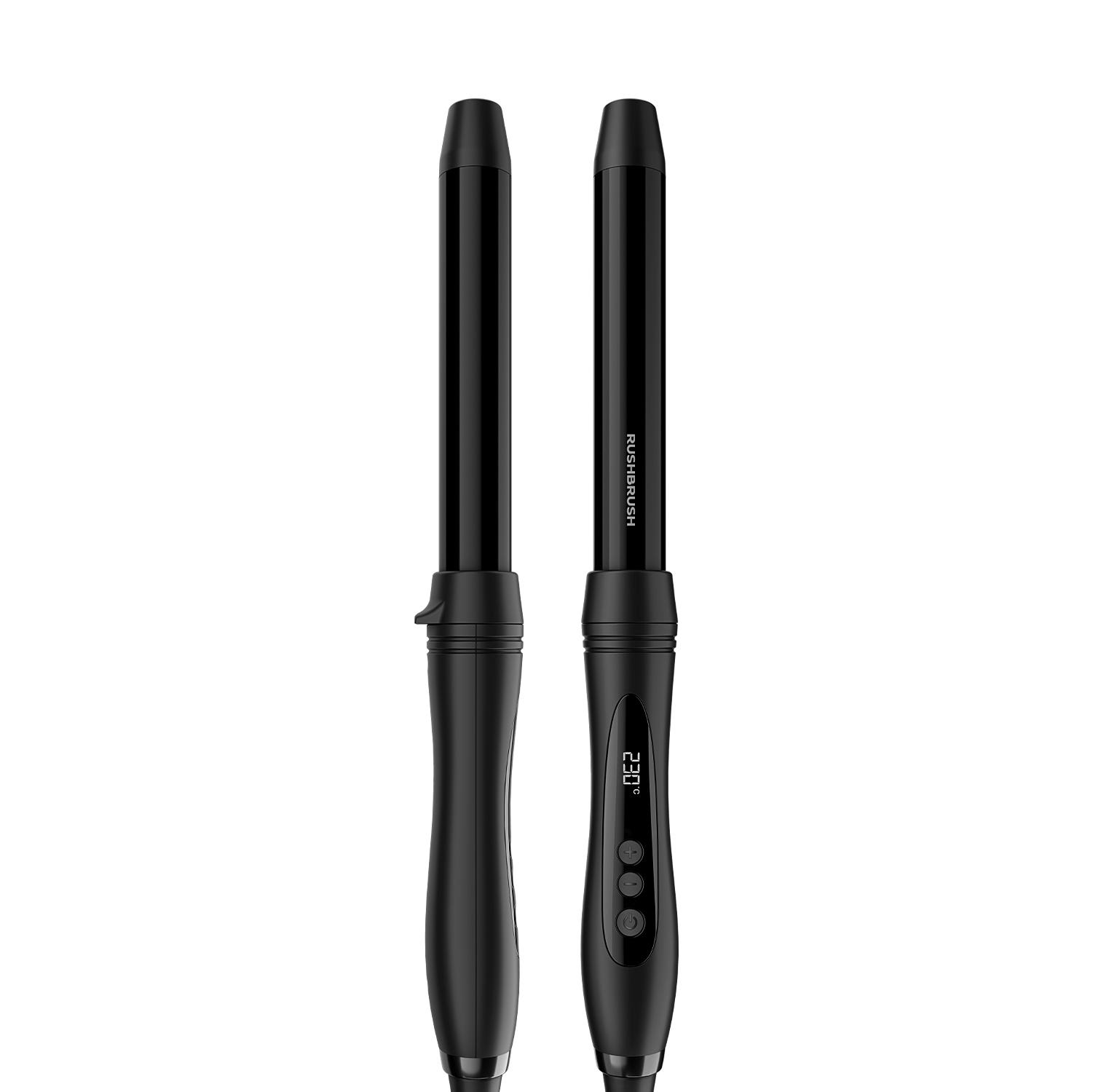 Rush Brush C1 Curling Iron, 25mm Titanium Barrel, Up to 230°C, Black - C1 Curler