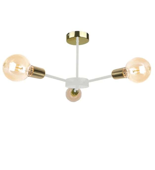 Metal Chandelier With Rust-Resistant Metal Coating, 50 X 50 X 25 Cm - White Gold