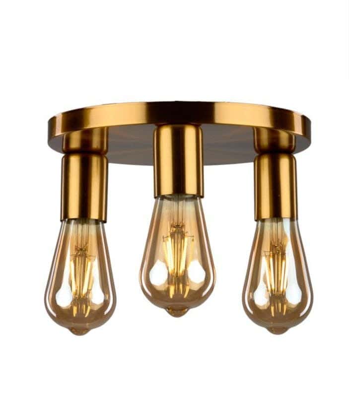 Metal Chandelier With Rust-Resistant Metal Coating, 23 X 23 X 10 Cm - Gold