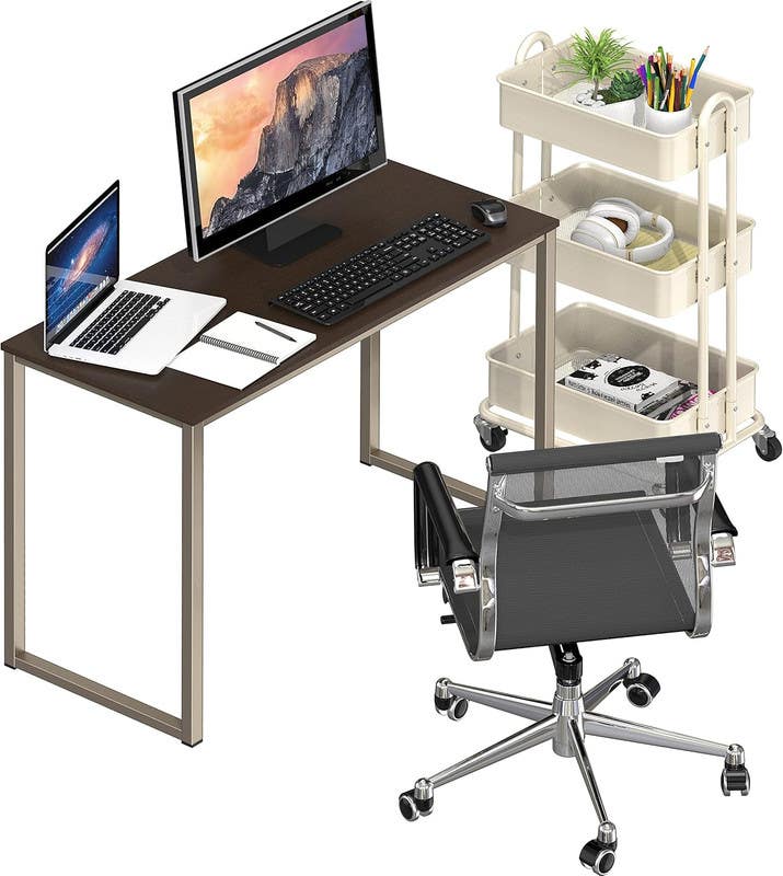 PC Desk for Home, 100x75x50 cm - Wooden
