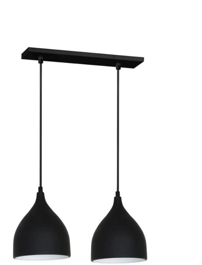 Metal Chandelier With Rust-Resistant Metal Coating, 20 X 50 X 70 Cm - Black