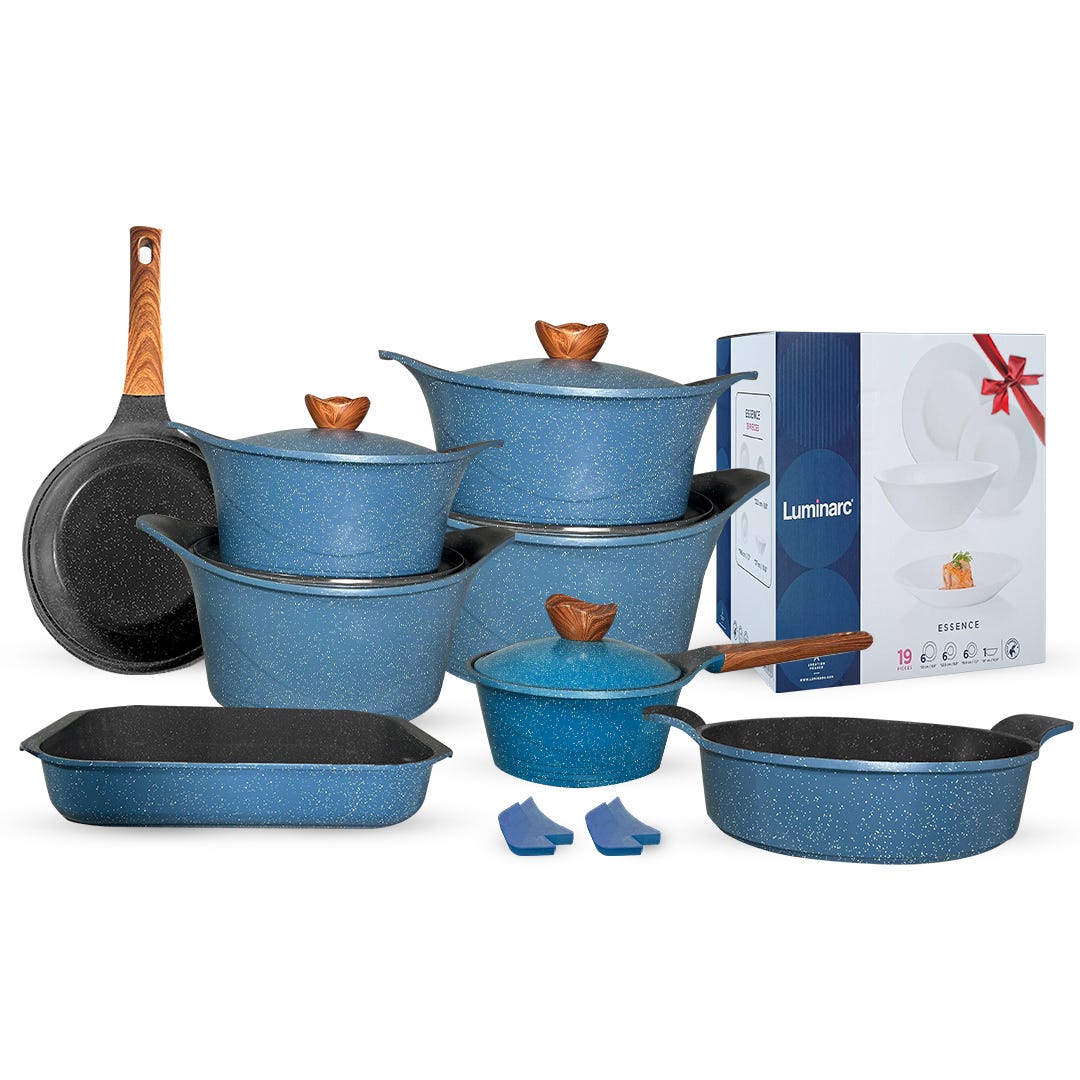 Glory Granite Cookware Set, 36 Pieces, 21.5 kg, 90x33x44cm - Petrol