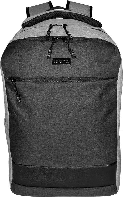 Iconz Madrid Backpack, 15.6 Inches - Grey Black
