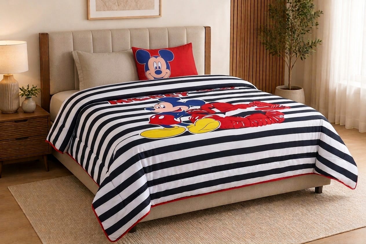 Bed & Bed Microfiber Baby Quilt Set, 180x230 cm, 4 Pieces - Multicolor