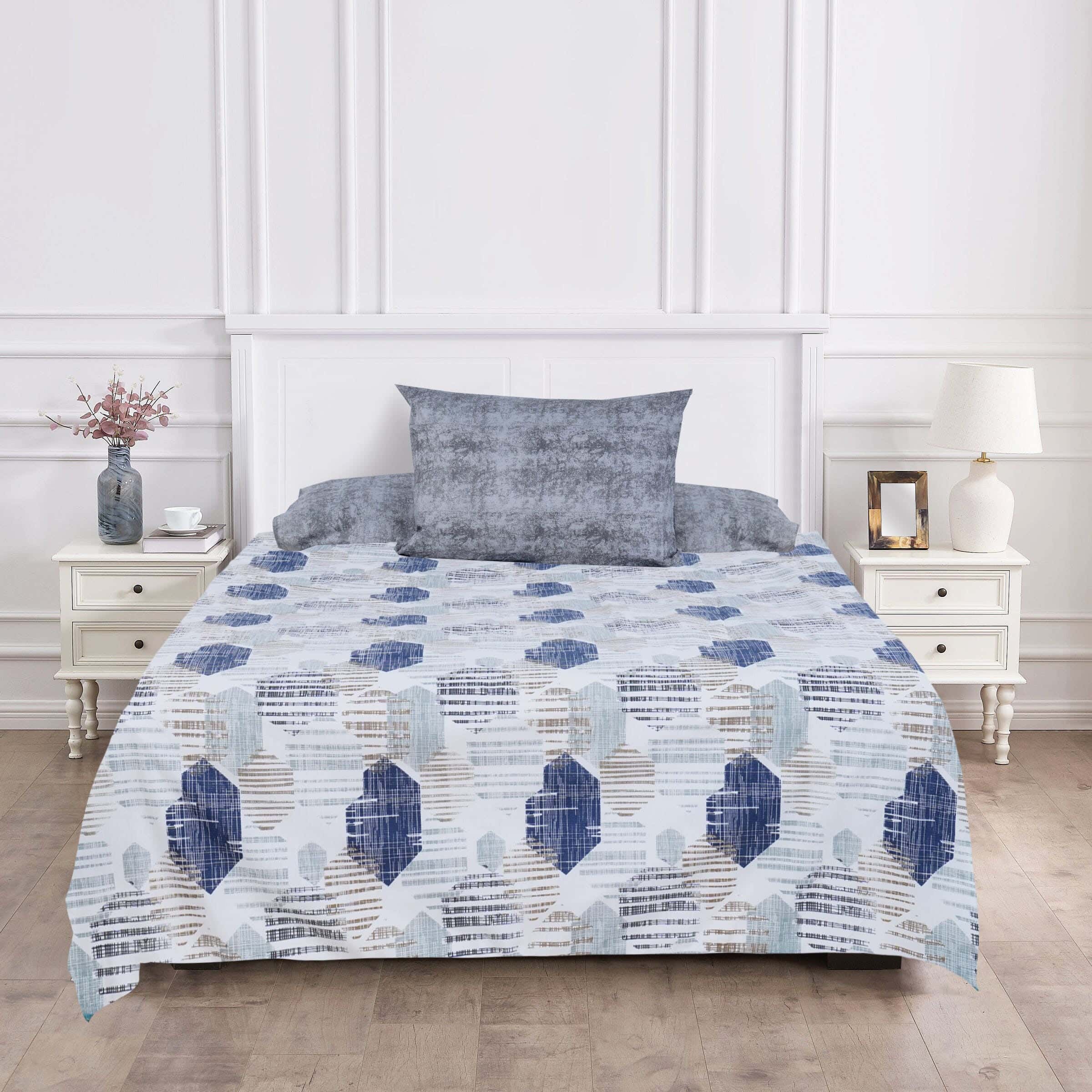 Hana Cotton Youth Bed Sheet Set, 6 Pieces, 240x180 cm, 1800 gsm - Multicolor