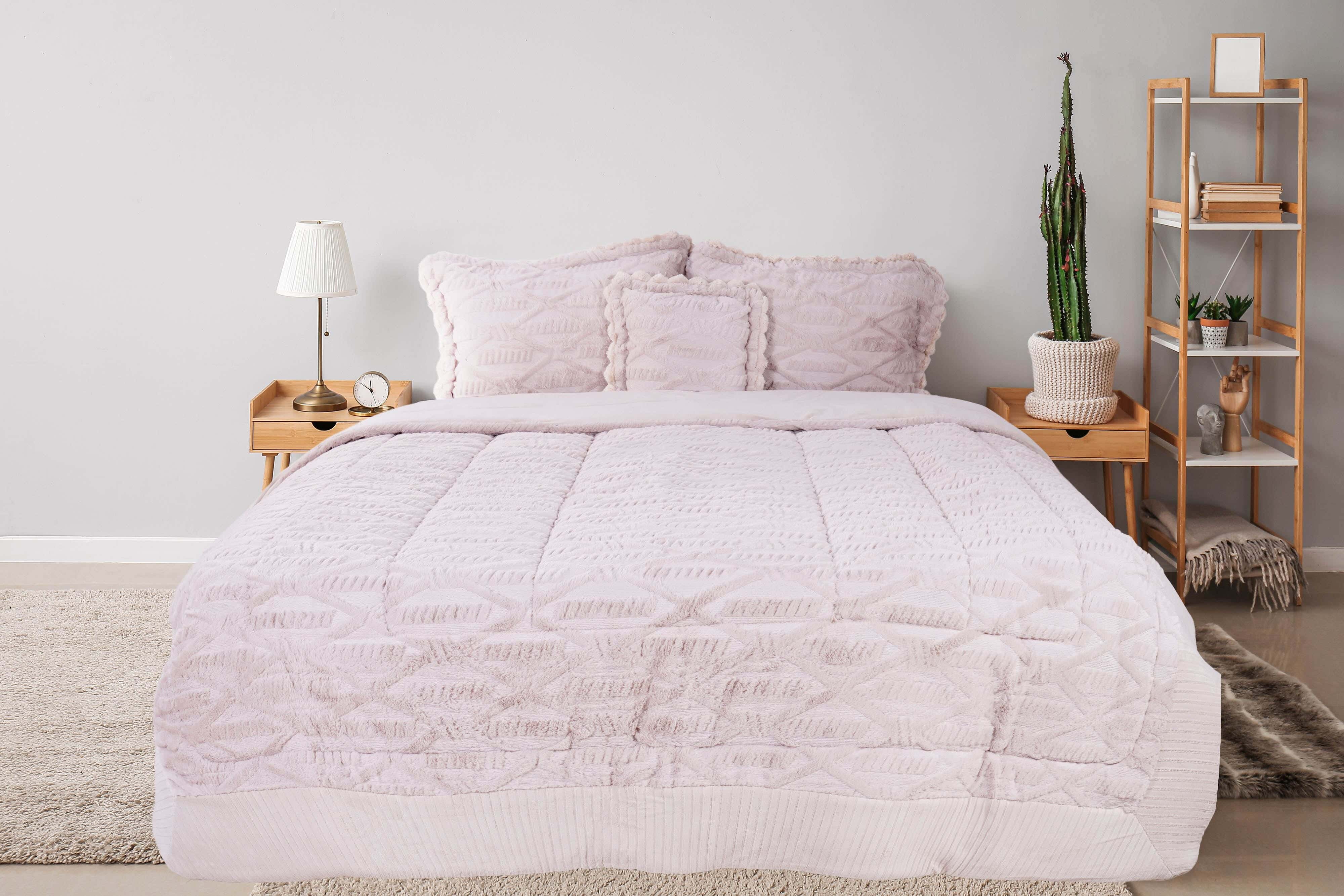 Tag FurxVelvet Quilt Set, 4 Pieces, 240x260 cm, 7200 gm - Coffee