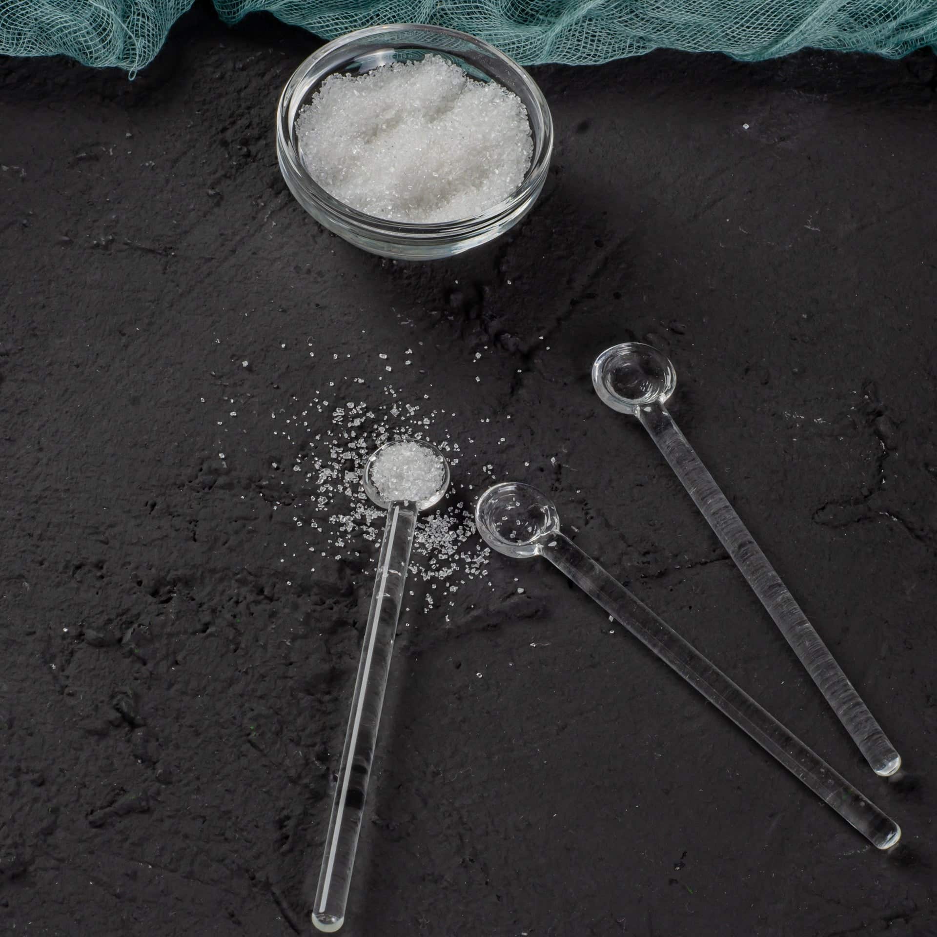 Homepro Glass Sugar Spoon Set, 4 Pieces - Clear
