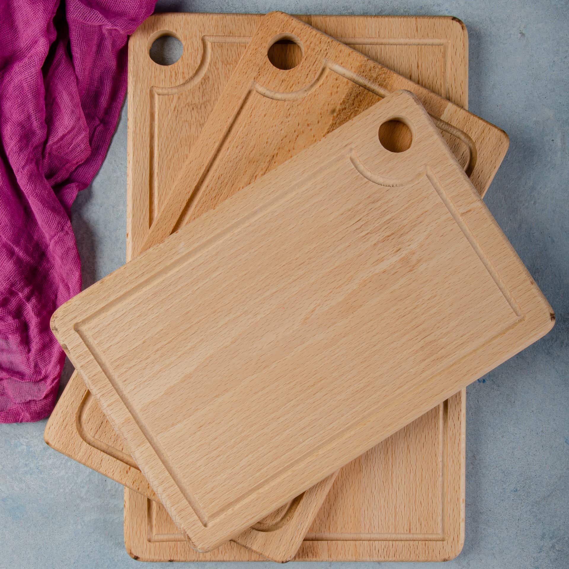 Homepro Wooden Cutting Board, 25X40 Cm - Beige