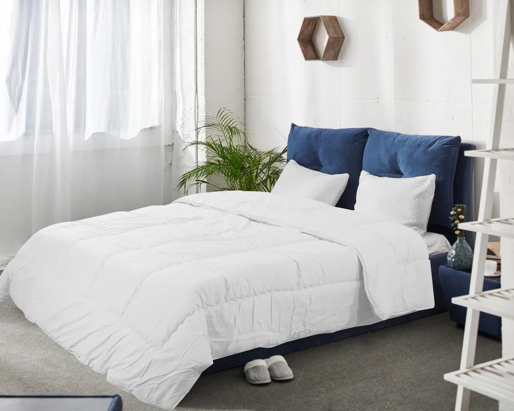 Al Maamoun Plain Cotton Quilt, 3 Pieces