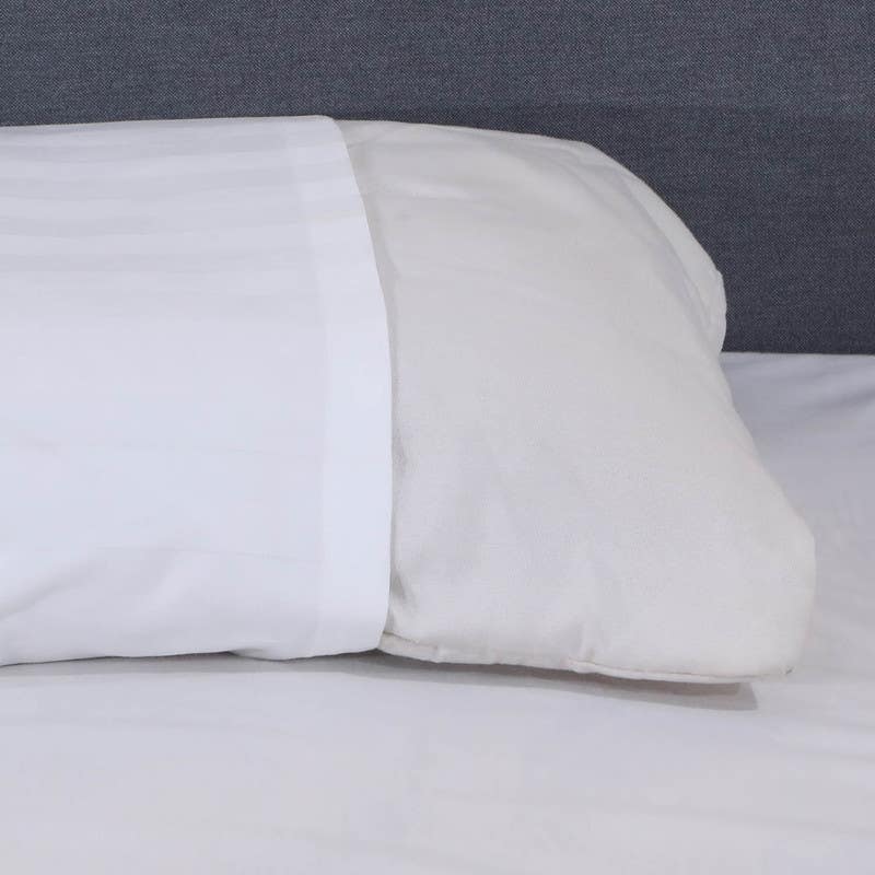Mehalla Cotton Bed Pillowcase, 45X180 cm - White