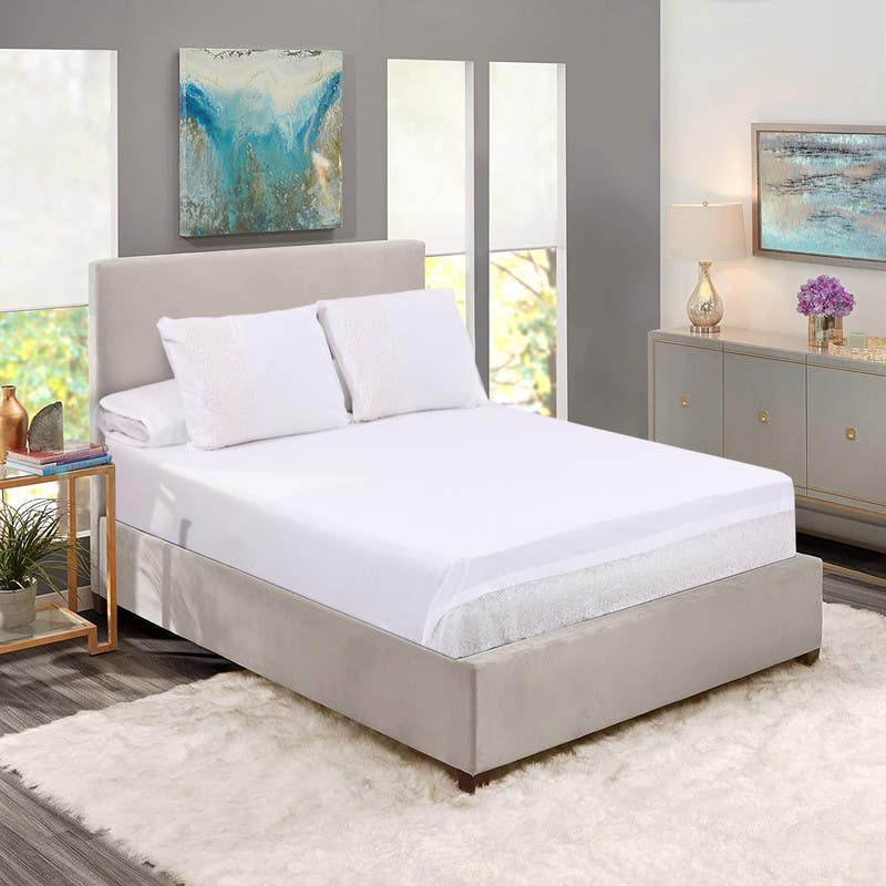 Besan Joubert Canar Percale Cotton Bed Sheet Set, 4 Pieces, 2700 Grm - White