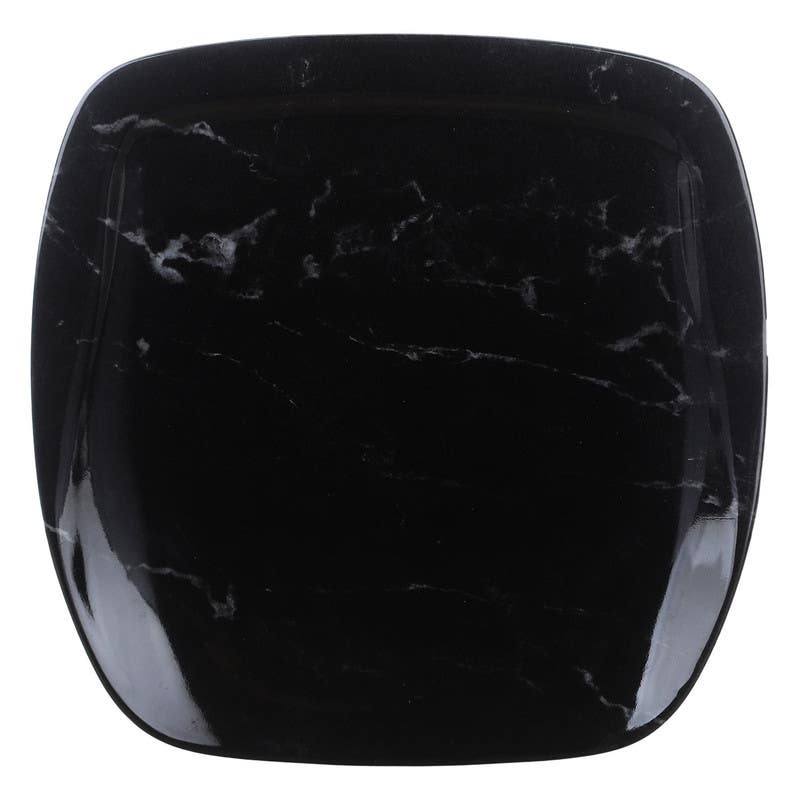 Bright Designs Melamine Square Plate, 18 cm - Black