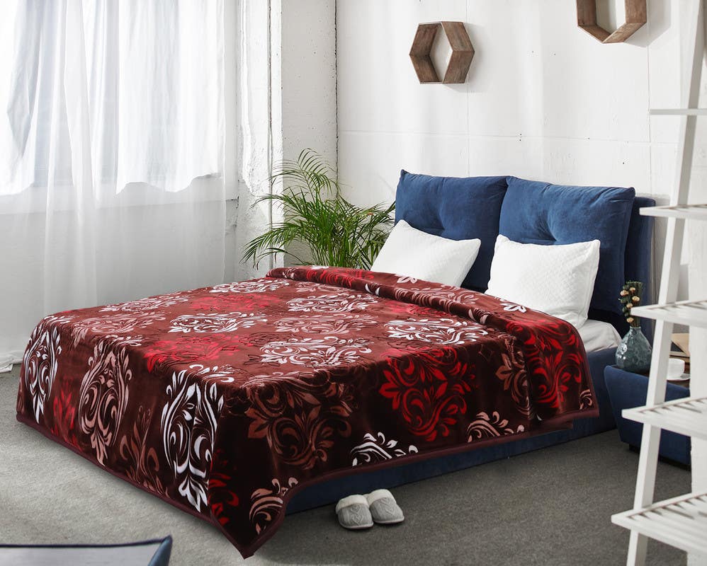 Aslan Double Layers Velvet Blanket, 220x240 cm, 8 Kg - Multicolor
