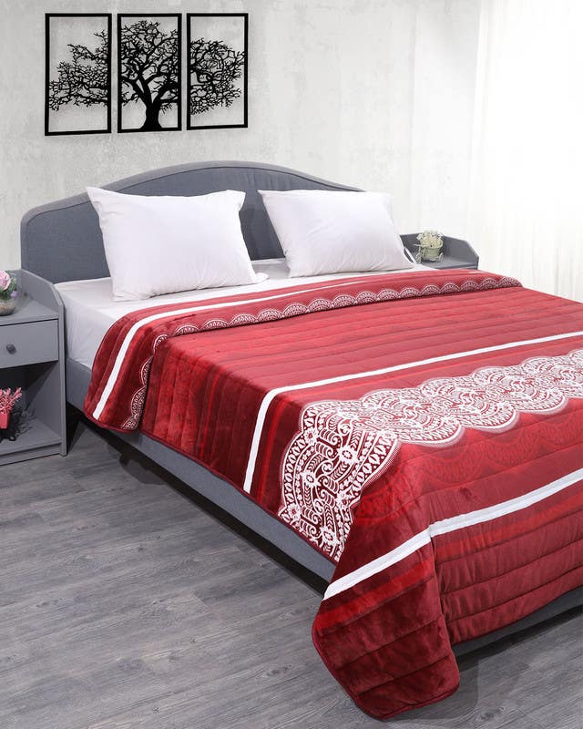 Al Maamoun Double Layers Captonian Quilt, 240×230 cm - Multicolor