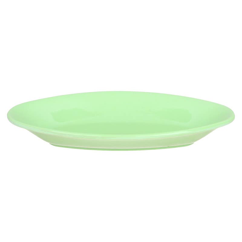 Zahra Elmohandes Melamine Plate, 18×10 cm - Green