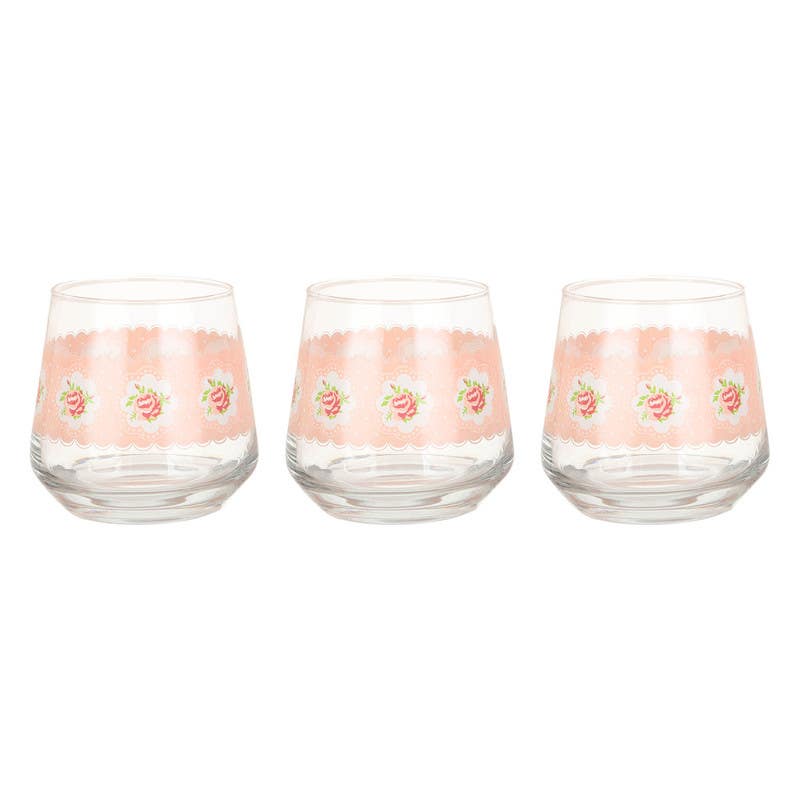 Lav Glass Cups Set, 3 pieces, 345 ml - Multicolor