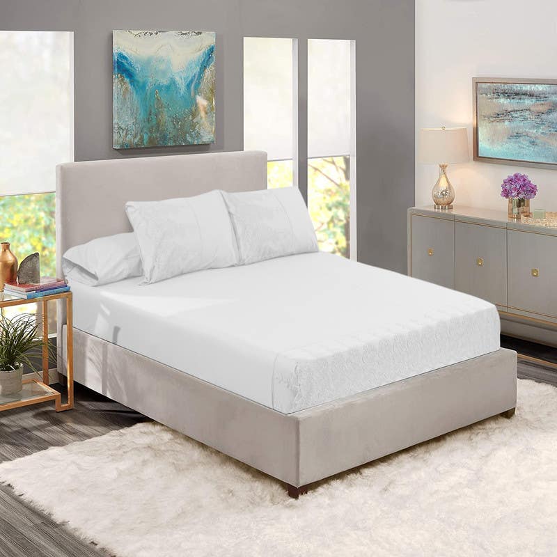 Besan Joubert Canar Percale Cotton Bed Sheet Set, 4 Pieces, 2100 Grm - White