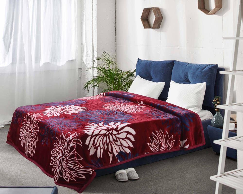 Aslan Double Layers Velvet Blanket, 220x240 cm, 8 Kg - Multicolor