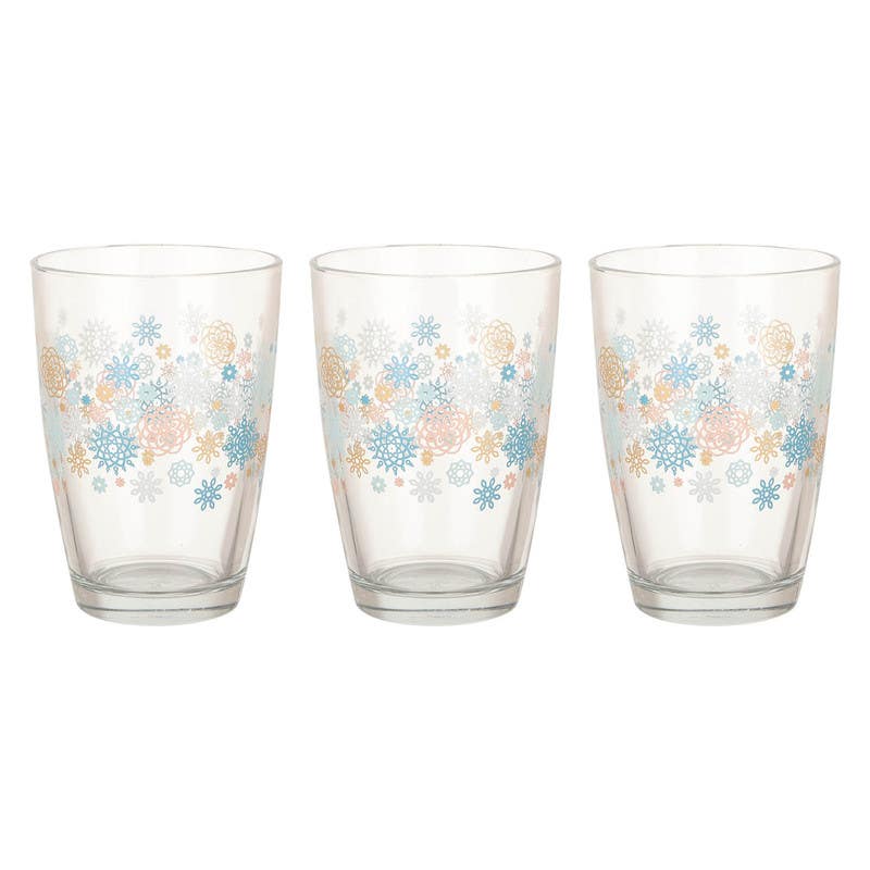 Lav Glass Cups Set, 3 pieces, 415 ml - Multicolor