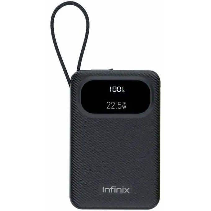 Infinix Power Bank, 10000mAh, 22.5W, 3 Ports, XP10PRO - Black