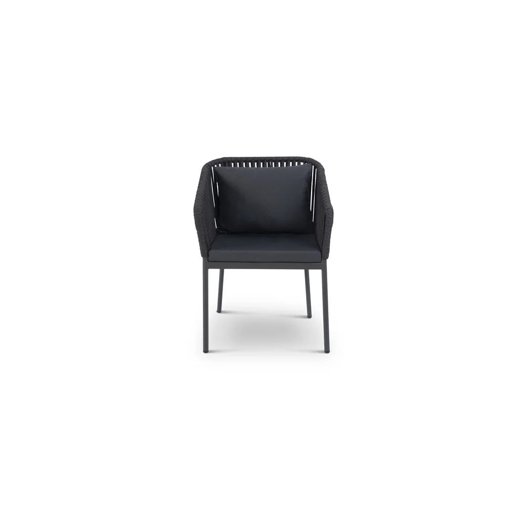 Jacquard Outdoor Chair, Rattan And Metal, 60 X 60 X 83 Cm - Gray