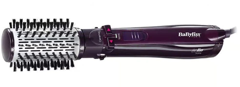 Babyliss 2736E Electric Rotary Hair Brush, 1000 Watt - Purple