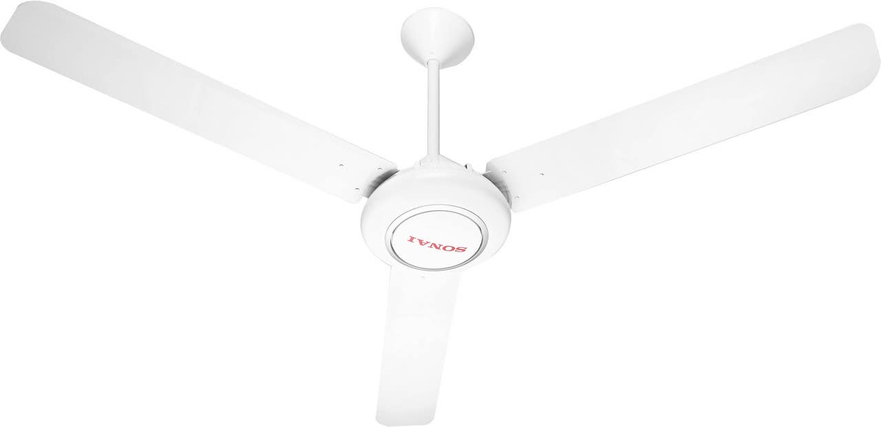 Sonai MAR-560 Ceiling Fan, 56 Inch, 5 Speeds, 3 Blades, 75 Watt - White