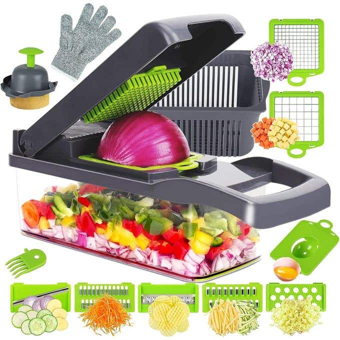 14-in-1 Vegetable Cutter, Multi-Purpose - Multi-Color