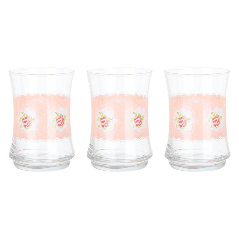 Lav Glass Cups Set, 3 pieces, 225 ml - Multicolor
