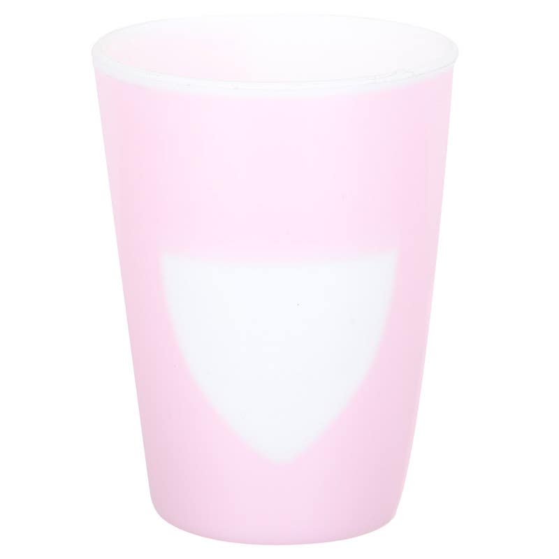 El Hoda Plastic Cup, 10 cm - White Pink