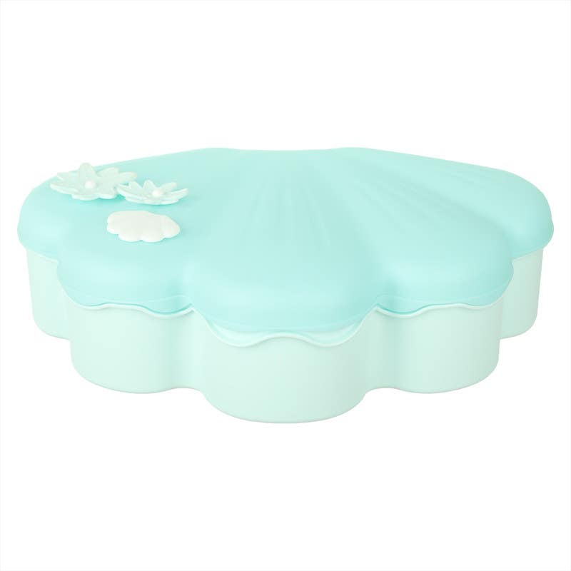 Lyth Plast Shell-Shaped Nuts Box, 4 Eyes, 31×24 cm - Turquoise