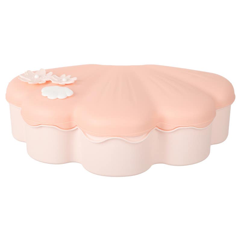 Lyth Plast Shell-Shaped Nuts Box, 4 Eyes, 31×24 cm - Light Orange