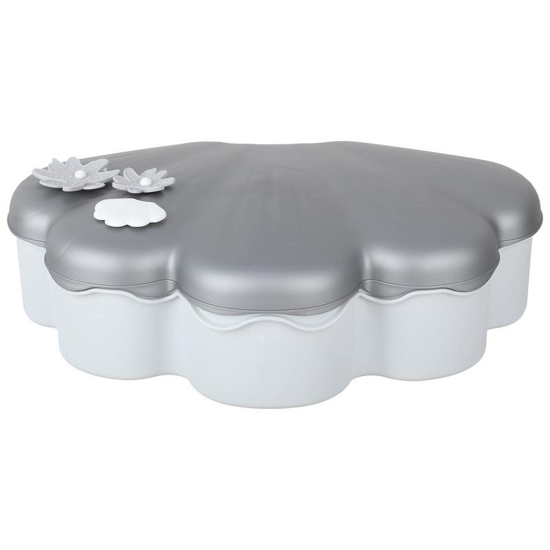 Lyth Plast Shell-Shaped Nuts Box, 4 Eyes, 31×24 cm - Grey