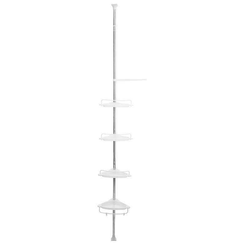 Plastic Multi Purpose Bathroom Corner, 4 Layers - White