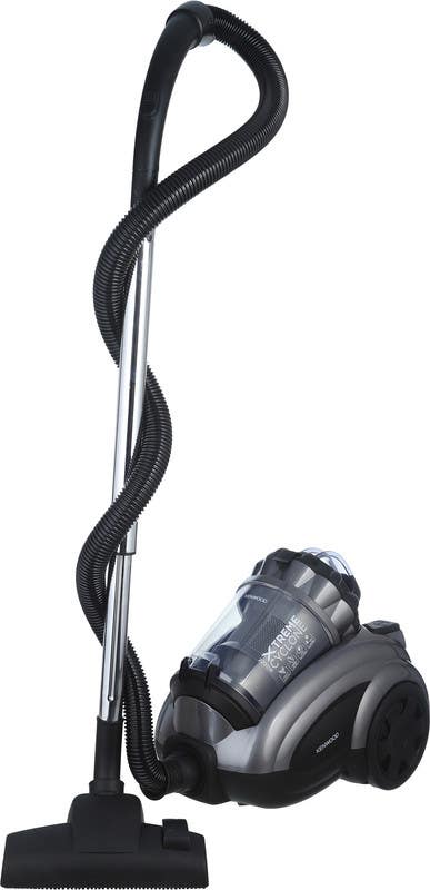 Kenwood VBP80.000GB Vacuum Cleaner, 2200 Watt, 3.5 Liter, 2 Filters - Black Gray