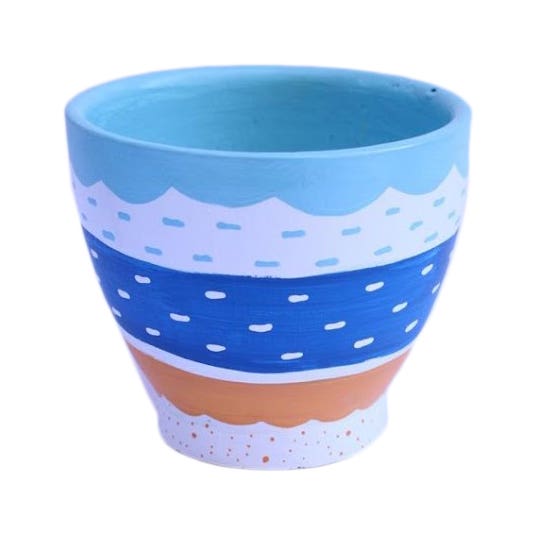 Pottery Plant Pot, One Piece, 10×10 cm - Multicolor