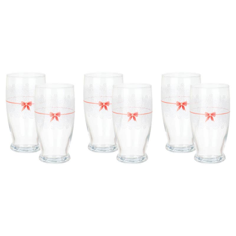 Lav Glass Cups Set, 6 pieces, 350 ml - Multicolor