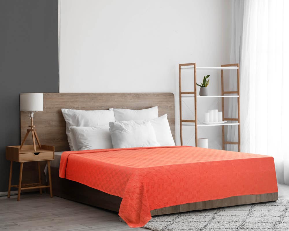 Relax Knitwear Comforter, 225x250 cm, approximately 2300 gm - Orange