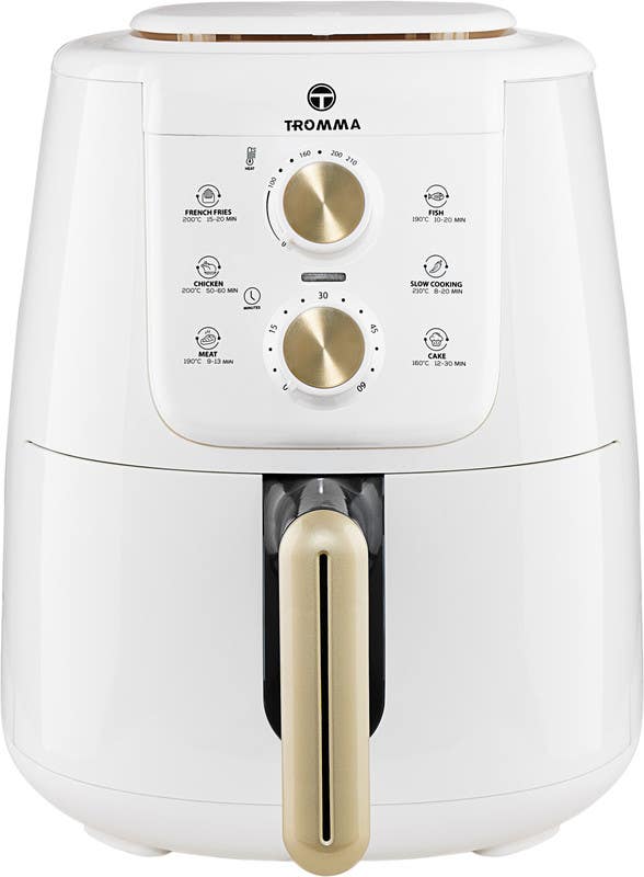 Tromma TRF755C/Go Air Fryer without oil, 4 Liters, 1550 Watt - White Gold